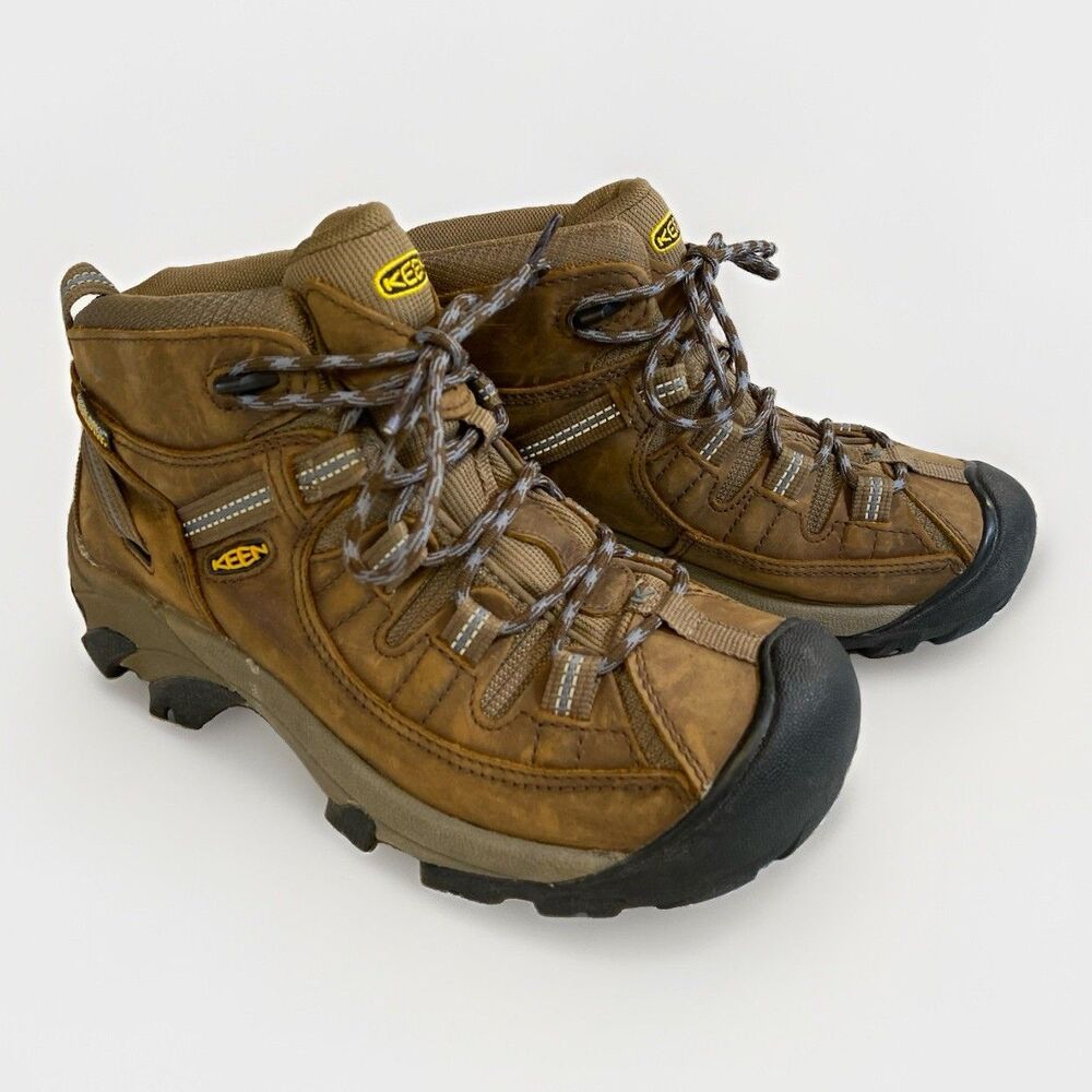 KEEN Targhee II Mid Leather Waterproof Hiking Boots Size 8 Women's